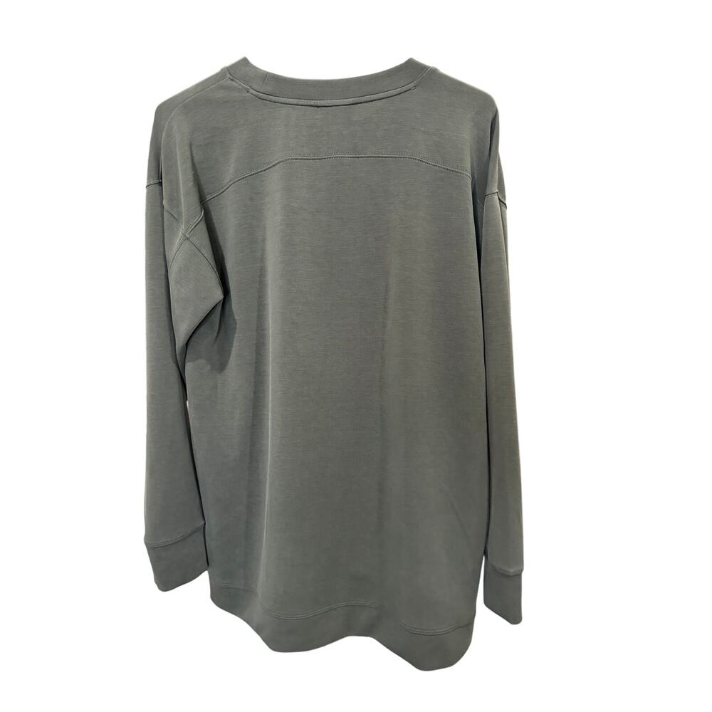 Sage Collective Olive Green Pullover Sweatshirt Top Pockets Women’s M EUC - Picture 4 of 7